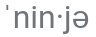 pronunciation for the word ninja